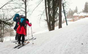 Photo d'illustration de pratiquants de ski de randonnée, en février dans les Alpes.