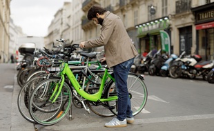 Les vélos en libre-service Gobee.bike à Lyon.