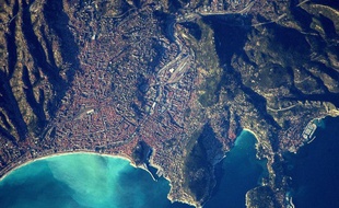 La Côte d'Azur vue du ciel par Thomas Pesquet.