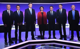 Les sept candidats à la primaire de la gauche.