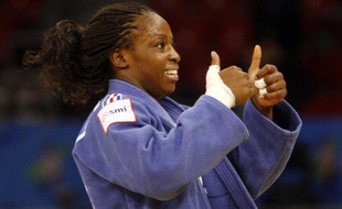 La judoka française Gevrise Emane, lors de sa victoire aux championnats d'Europe d'Istanbul, le 22 avril 2011.
