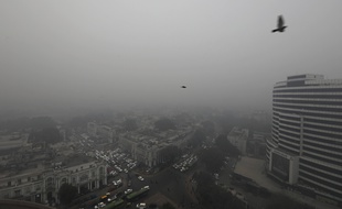 Du brouillard à New Delhi ce 30 décembre