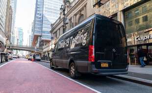 Un camion de tests de dépistage ambulant à New York. (illustration)