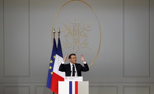 Le président français, Emmanuel Macron, lors de la conférence nationale sur le handicap, le 11 février 2020.