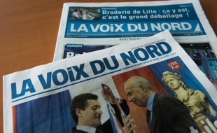 La Une de la Voix du Nord, le 8 septembre 2014