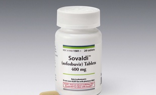Une boîte de Sovaldi, un médicament destiné à soigner les malades de l'hépatite C.