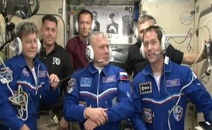 Les nouveaux arrivants ont rencontré l'équipage de l'ISS, le 20 novembre 2016.