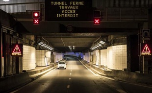 Entrée du tunnel sous Fourvière, à Lyon (Rhône), le 18 juin 2015