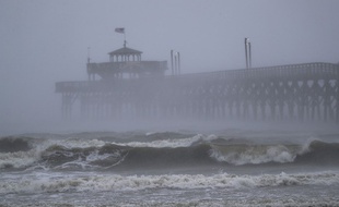 La plage de Myrtle Beach en Caroline du Nord, le 14 septembre 2018.