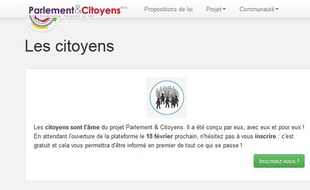 Le site «Parlement et citoyens».