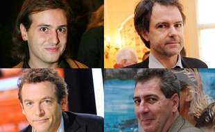 En haut: Tristan Garcia, Yannick Haenel. En bas: Marc Weitzmann, Pierre Mérot.