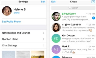 L'interface de l'application Telegram.