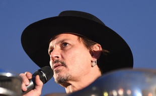 L'acteur Johnny Depp présent au festival Glastonbury 2017.