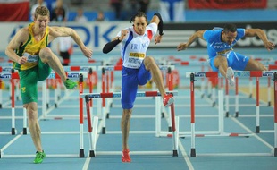 Pascal Martinot-Lagarde lors des championnats du monde en salle à Istanbul, le 11 mars 2012