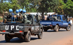 Des casques bleus dans la capitale centrafricaine, Bangui, le 2 octobre 2014.