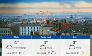Météo Lyon: Prévisions du mercredi 11 décembre 2019