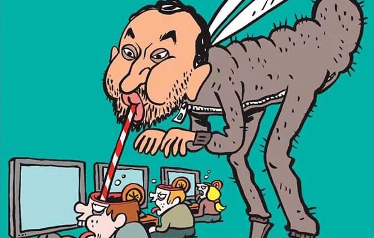 Cyril Hanouna caricaturé en Une de Charlie Hebdo