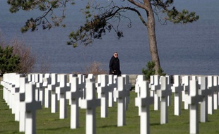 Le cimetière de Colleville-sur-Mer en Normandie.