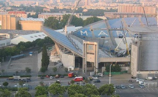 Photo de la scène qui s'est effondrée au stade Vélodrome, envoyée par un internaute.