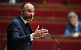 Edouard Philippe à l'Assemblée le 28 avril 2020.