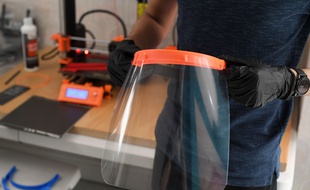 Une visière de protection en 3D fabriquée à Londres, le 1er avril 2020. (illustration)