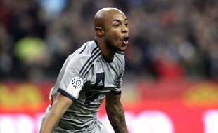André Ayew, buteur contre Lens au stade de France le 22 mars 2015.