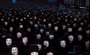 Une image du film «V for Vendetta», repris comme symbole par le groupe de hackers Anonymous.