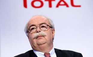 Le P-DG de Total, Christophe de Margerie, lors de la présentation annuelle des résultats du groupe, le 11 février 2011, à Paris.