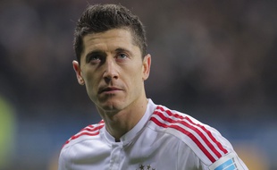 Robert Lewandowski lors du match entre le Bayern Munich et Francfort.