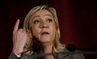 La présidente du FN Marine Le Pen, le 25 mars 2015 à Hénin-Beaumont