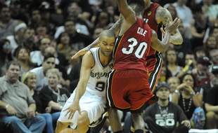 Tony Parker lors du match N1 de la finale NBA face au Heat, le 5 juin, 2014.