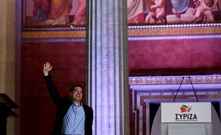 Alexis Tsipras après sa victoire aux élections à Athènes, le 25 janvier 2015.