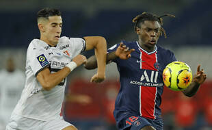 Moïse Kean a marqué lors de PSG-Rennes, le 7 novembre 2020.