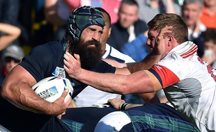 L'Ecossais Josh Strauss contre les USA, le 27 septembre 2015 à Leeds.
