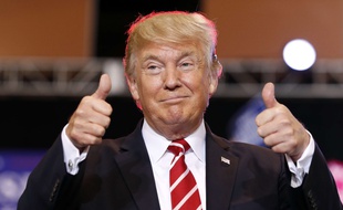 Un poster de Donald Trump a disparu des urinoirs d'un bar dublinois