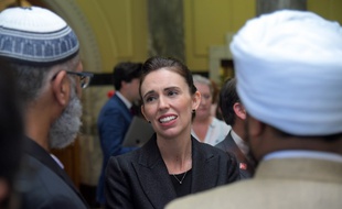 Jacinda Ardern rencontre la communauté musulmane, le 19 mars 2019.