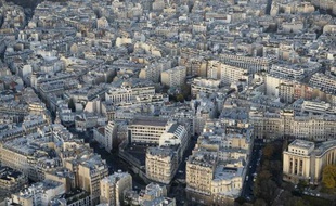Vue aérienne d'un quartier de Paris