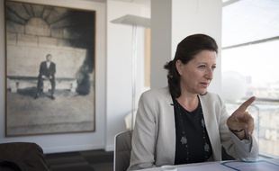 Agnès Buzyn le 17 septembre 2018 dans son bureau à Paris.