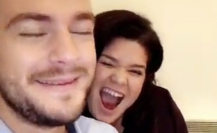 Jeremstar et Raquel Garrido en story Snapchat, en octobre 2017.