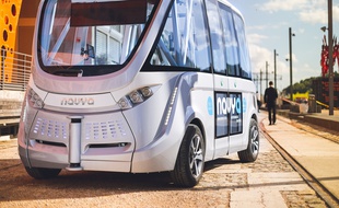 La navette Navya, développée par une start-up lyonnaise.