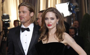 Brad Pitt et Angelina Jolie, en février 2012.