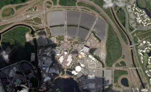 Vue satellite du complexe ESPN Wide World of Sports, à Disney World, à Orlando, en Floride, qui doit accueillir la reprise de la MLS et de la NBA en juillet 2020.