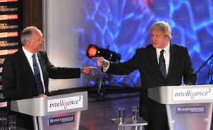 Ken Livingstone et Boris Johnson, les deux candidats à l'élection municipale 2008 à Londres.