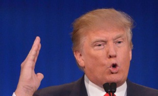 Le candidat à la primaire républicaine Donald Trump lors d'un discours à Cleveland le 6 août 2015