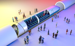 Pas de rames comme dans un TGV ou un train classique, mais une seule capsule, voilà une des particularités de l'Hyperloop.