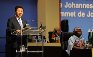 Le président chinois Xi Jinping, lors de son discours au sommet Chine-Afrique de Johannesburg , le 4 décembre 2015.
