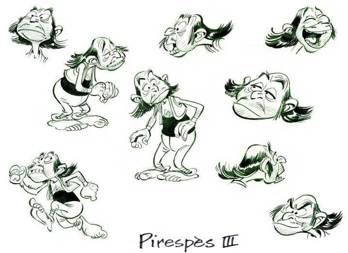 Le personnage « poilu et aux traits aquilins » de Pirespès, dans « Astérix en Lusitanie »