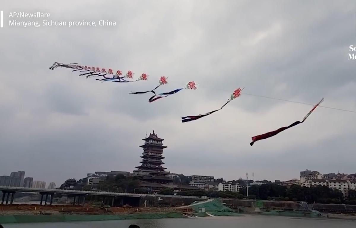 VIDEO. Chine Il réussit à faire voler un cerfvolant de 700 mètres de long