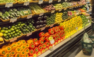 Illustration nourriture supermarché.