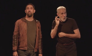 Yann Valade, de la Cave Po', et Patrick Gache, d'Interprétis, ont lancé Byblos, la première bibliothèque sonore et visuelle en Langue des signes.